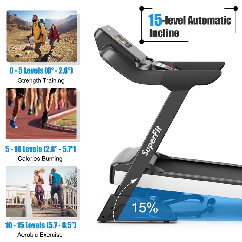 Eletriclife 4.75 HP Treadmill with APP and Auto Incline for Home and Apartment