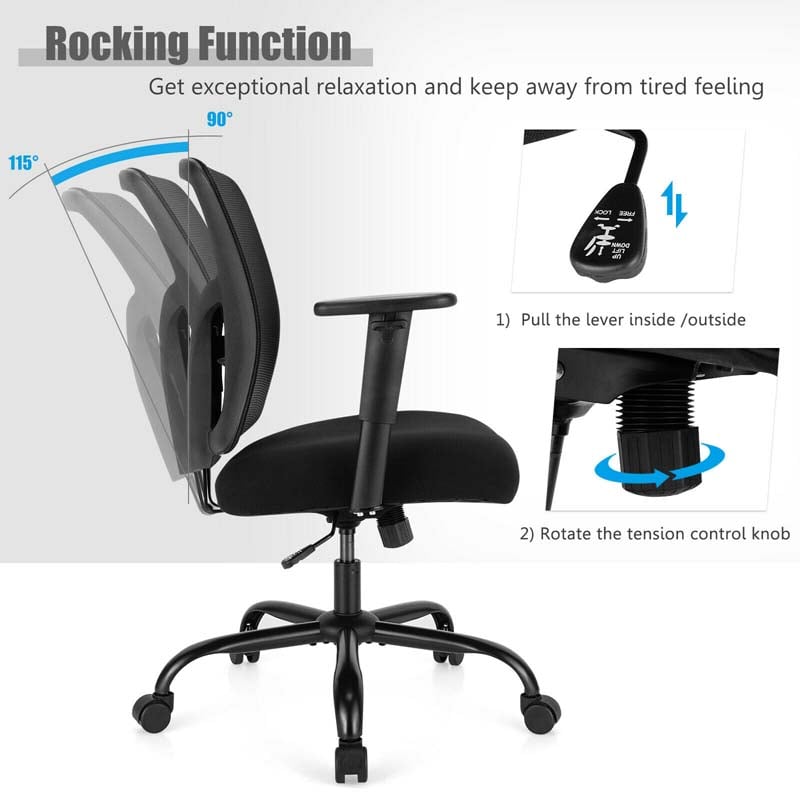 Eletriclife 400LBS Mesh Big and Tall Office Chair Swivel Task Chair