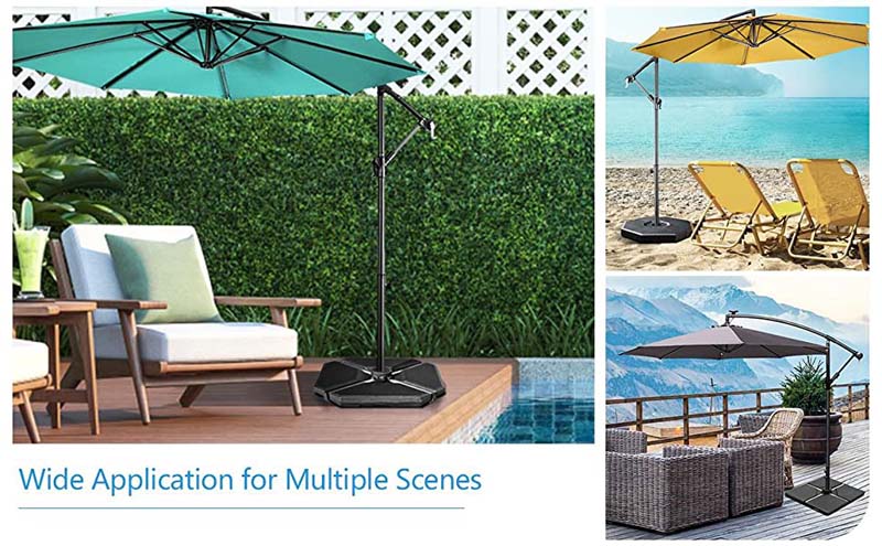 Eletriclife 4 Pieces 238 Lbs Square Outdoor Patio Market Umbrella Base