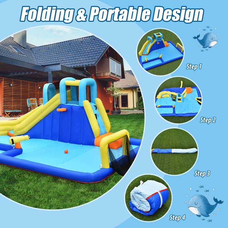 Eletriclife 6-in-1 Inflatable Water Slide Jumping House without Blower