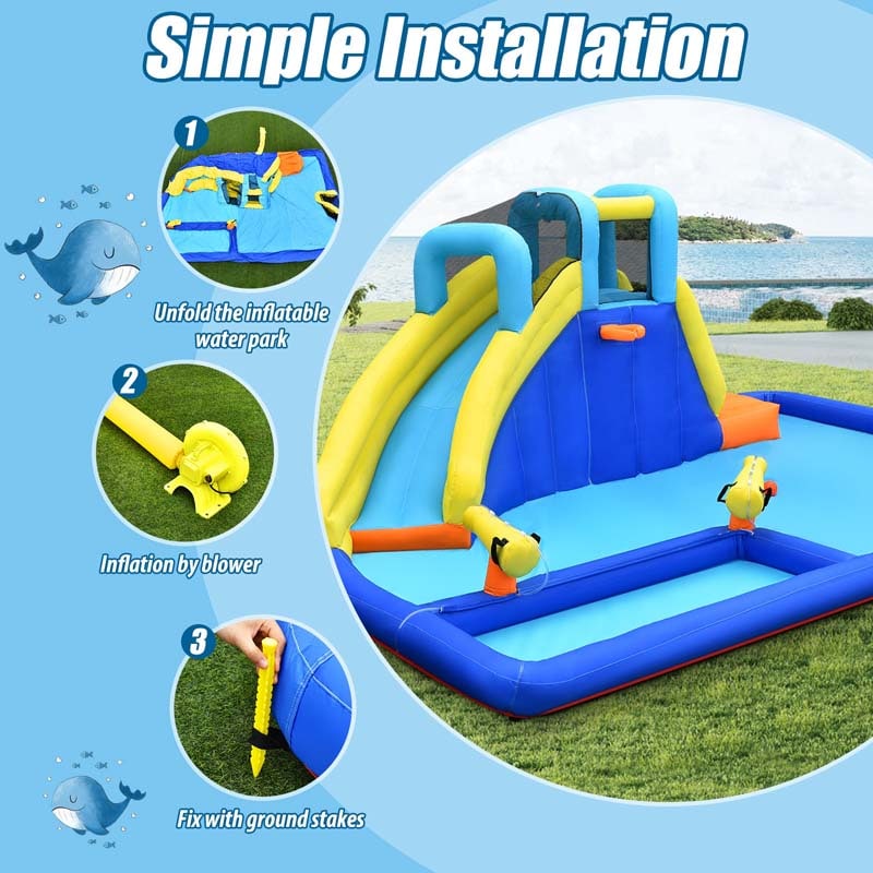 Eletriclife 6-in-1 Inflatable Water Slide Jumping House without Blower