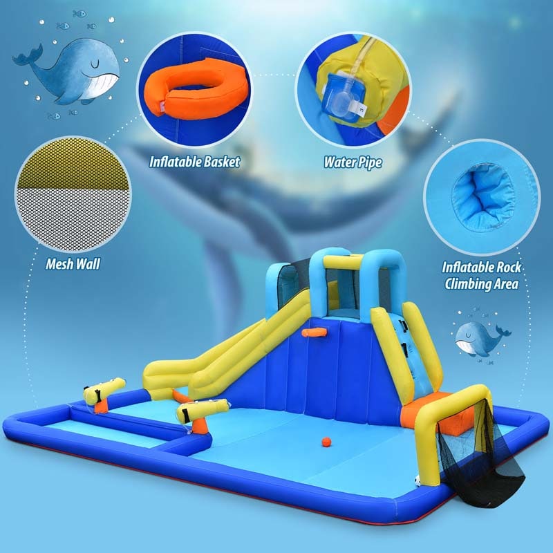 Eletriclife 6-in-1 Inflatable Water Slide Jumping House without Blower