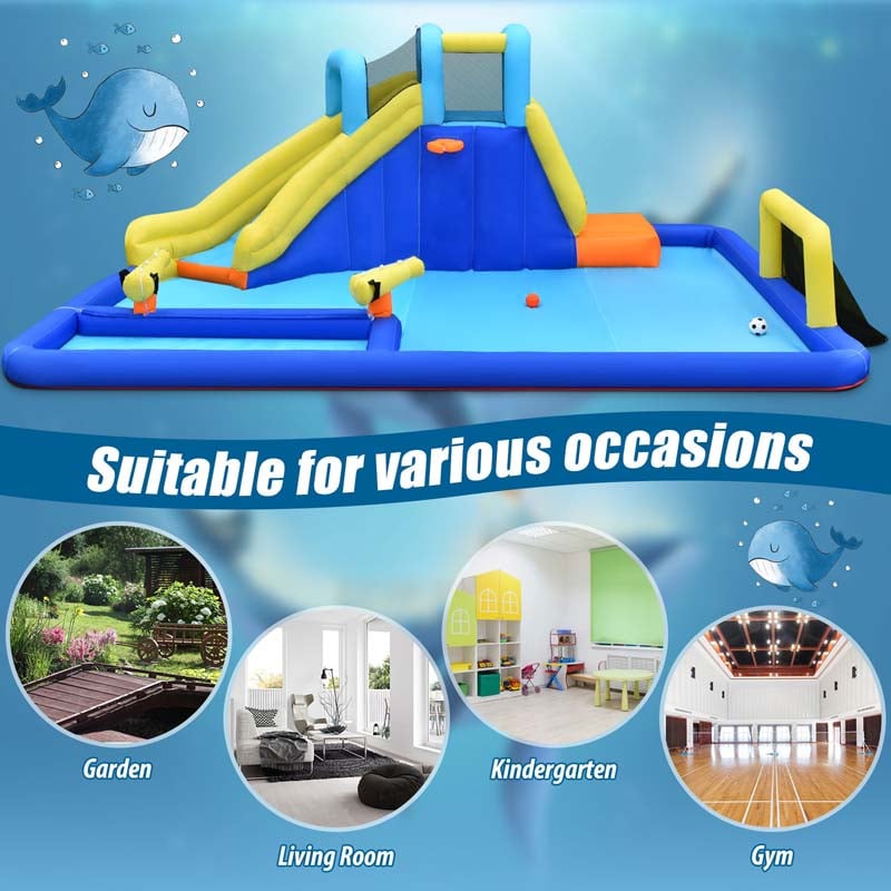 Eletriclife 6-in-1 Inflatable Water Slide Jumping House without Blower