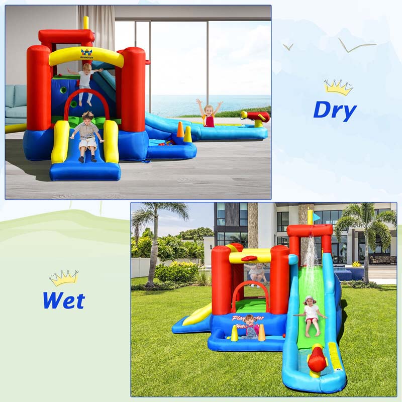 Eletriclife 9-in-1 Inflatable Kids Water Slide Bounce House without Blower