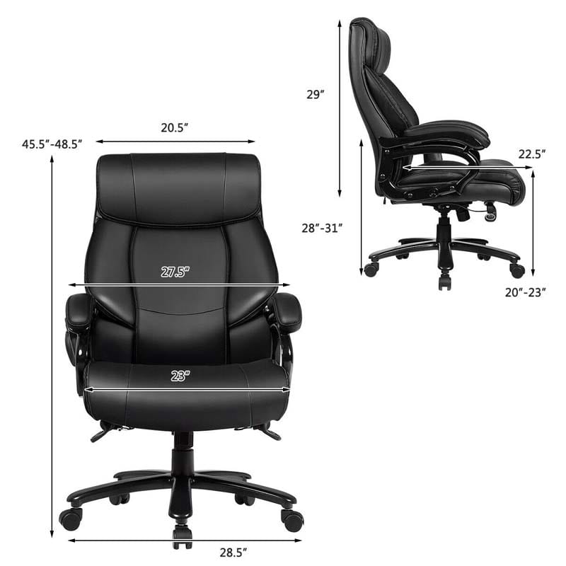 Eletriclife Big and Tall 400lb PU Leather Massage Office Chair