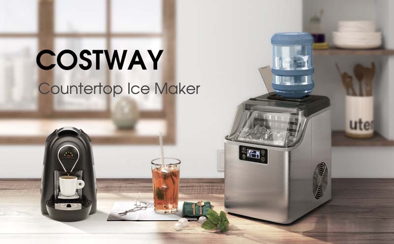 Eletriclife Countertop Ice Maker with Ice Scoop and Basket