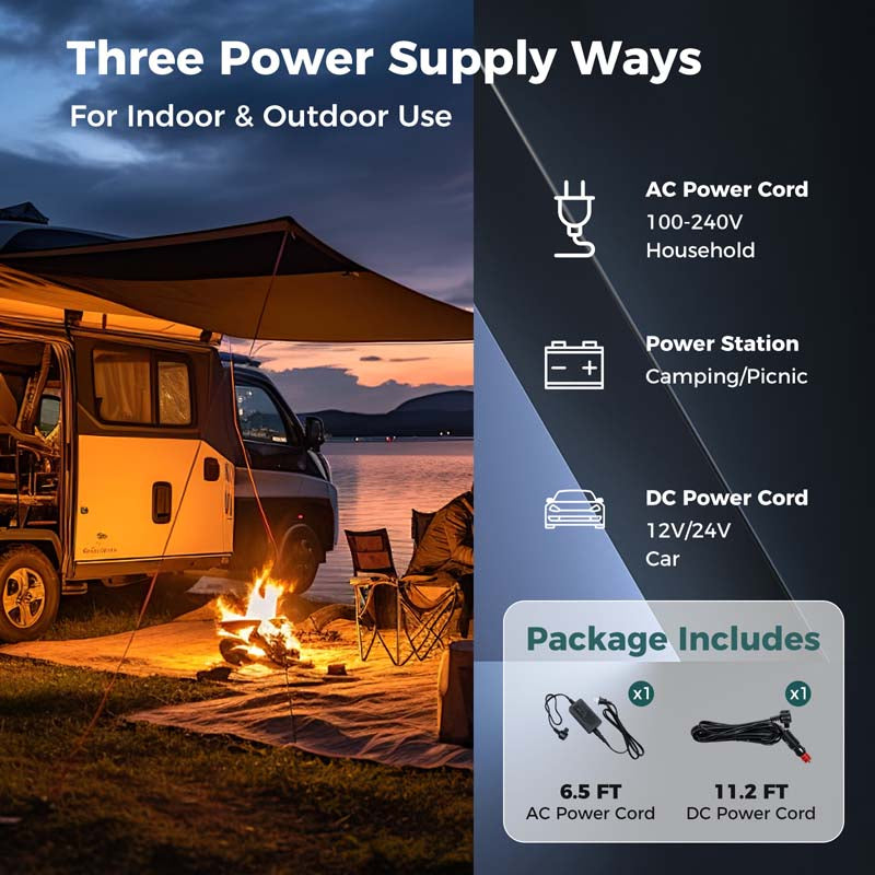 Eletriclife Dual Zone 12V Car Refrigerator for Vehicles Camping Travel