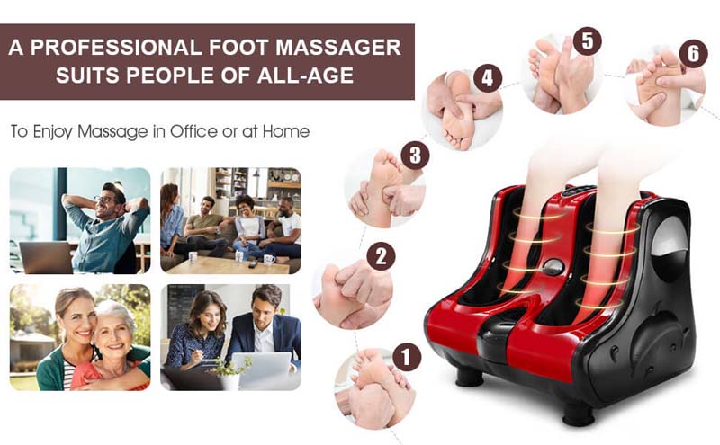 Eletriclife Foot Calf Leg Massager Machine with Heat