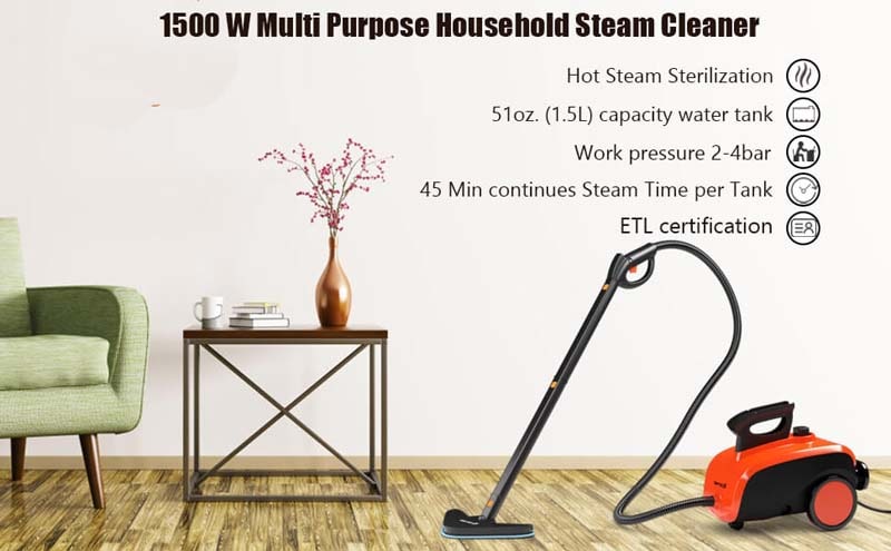 Eletriclife Heavy Duty Household Multipurpose Steam Cleaner with 18 Accessories