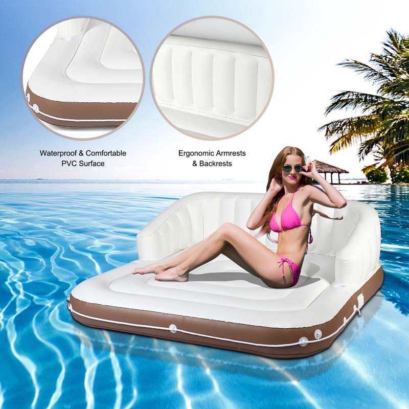 Eletriclife Inflatable Pool Float Lounge Swimming Raft