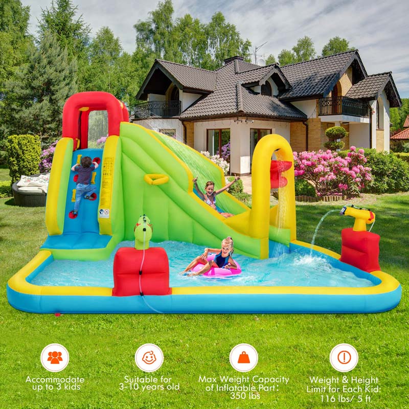 Eletriclife Inflatable Splash Jump Slide Water Bounce without Blower