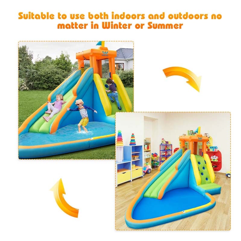 Eletriclife Inflatable Water Slide Kids Bounce House with Blower