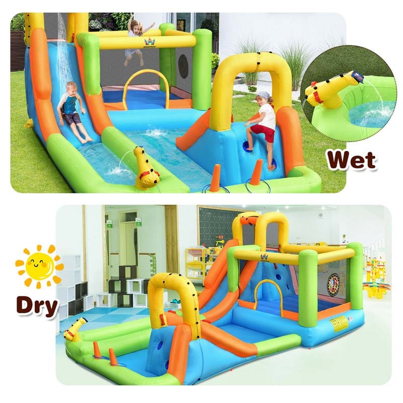 Eletriclife Inflatable Water Slide Park Bounce House Without Blower