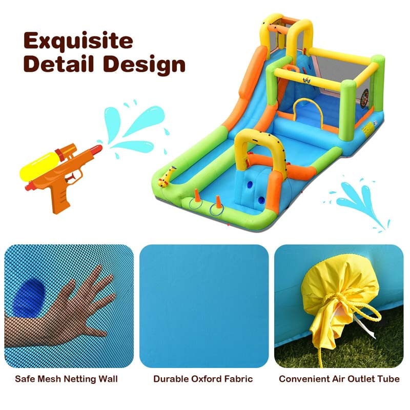 Eletriclife Inflatable Water Slide Park Bounce House Without Blower