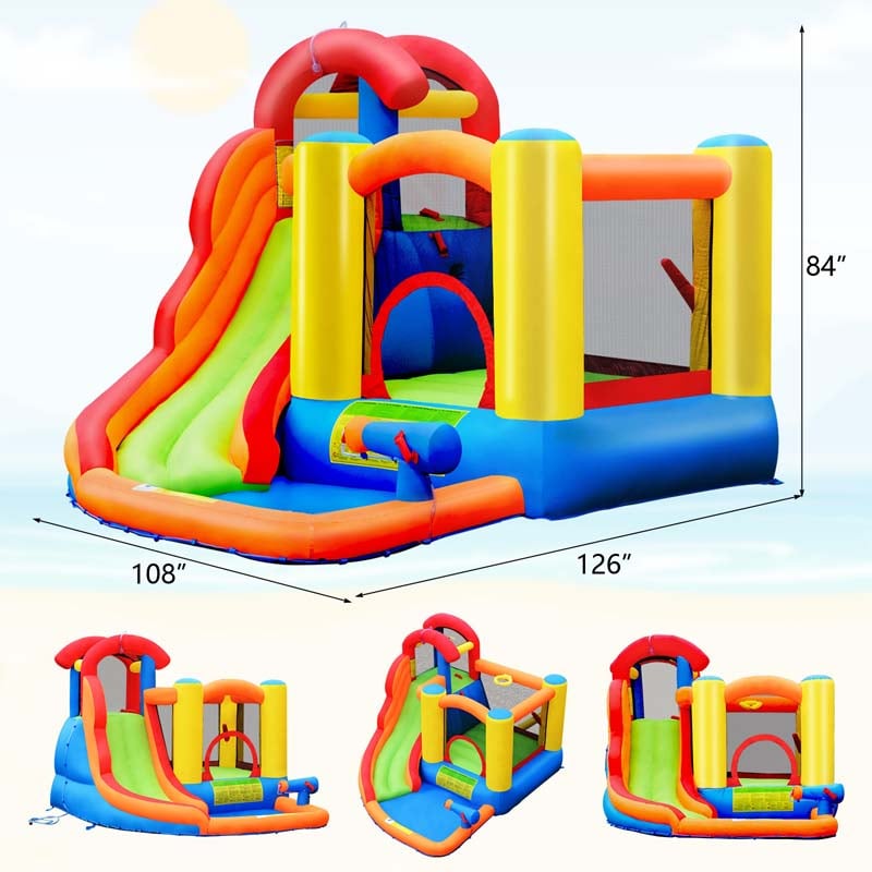 Eletriclife Kid Inflatable Bounce House Water Slide Castle with Blower