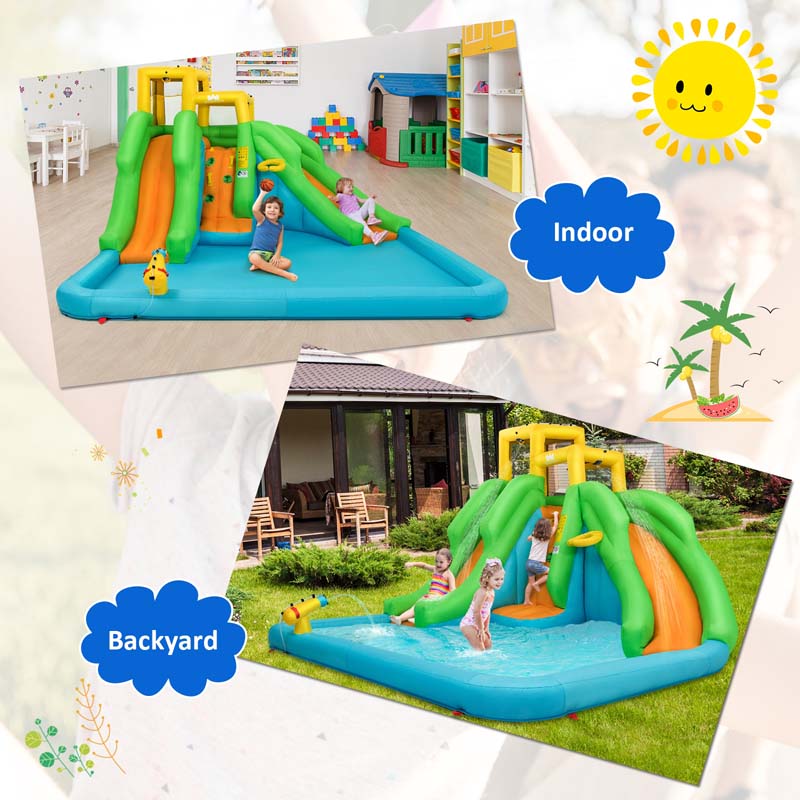 Eletriclife Kids Inflatable Water Park Bounce House with 480W Blower