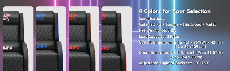 Eletriclife Massage Gaming Recliner Chair Leather Single Sofa