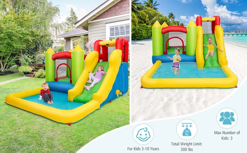 Eletriclife Outdoor Inflatable Bounce House with 480 W Blower