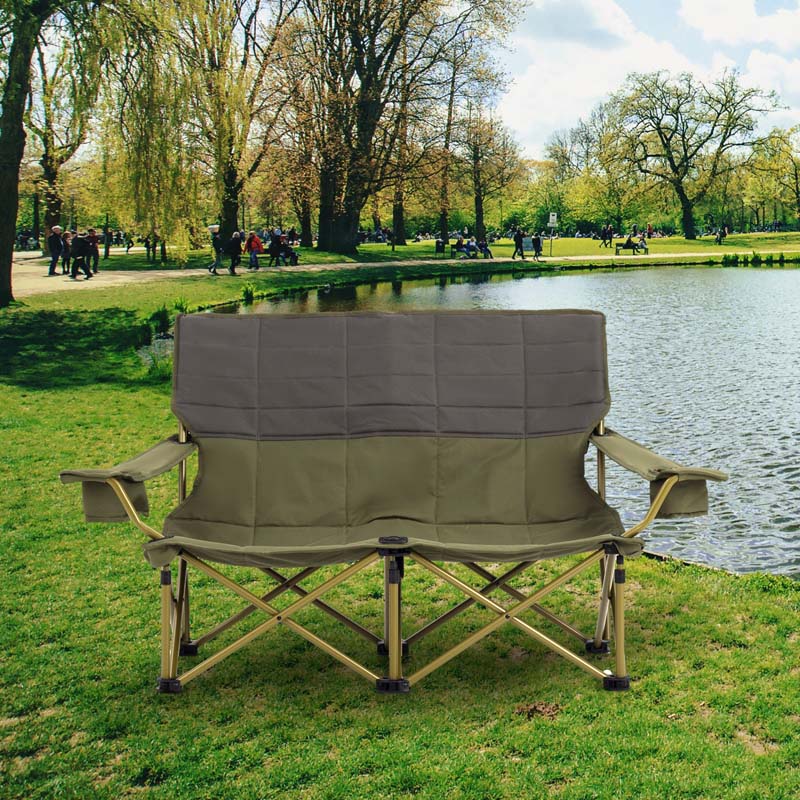 Eletriclife Oversized Folding Camping Chair with Cup Holders