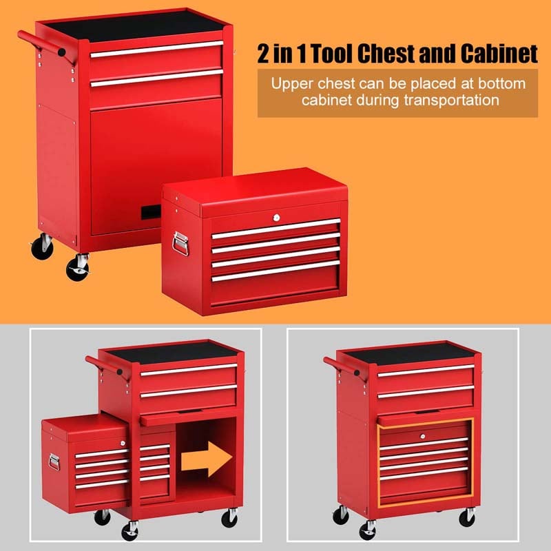 Eletriclife Rolling Cabinet Storage Chest Box Garage Toolbox