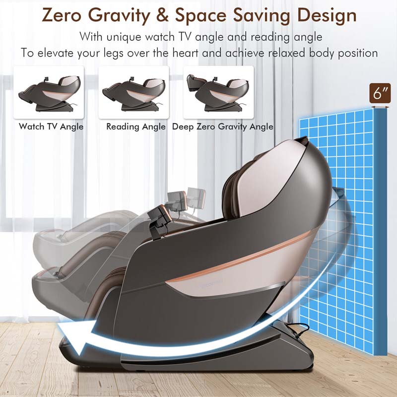 Eletriclife SL Track Full Body Zero Gravity Massage Chair Recliner Thai Stretch Heat Roller