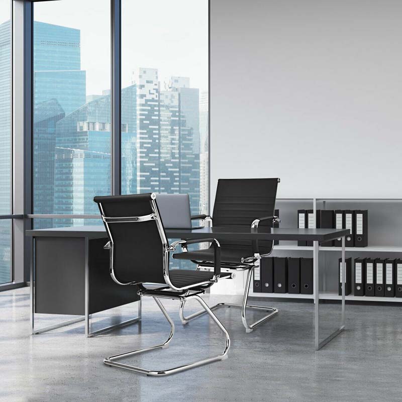 Eletriclife Set of 2 Heavy Duty Gues Chairs for Guest Reception Conference