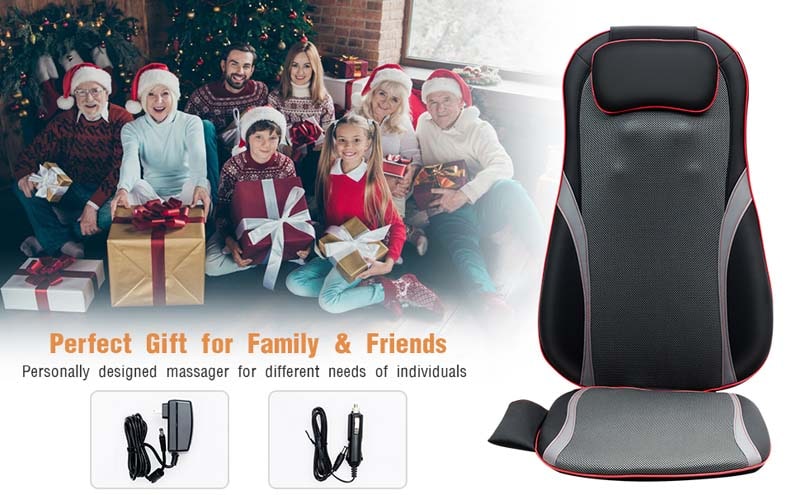 Shiatsu Full Back Massager with Heat & Massage Seat Cushion