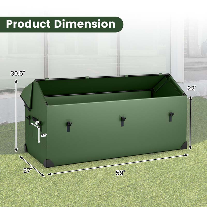 Eletriclife Waterproof Outdoor Storage Box with Ventilated Window Adjustable Snap