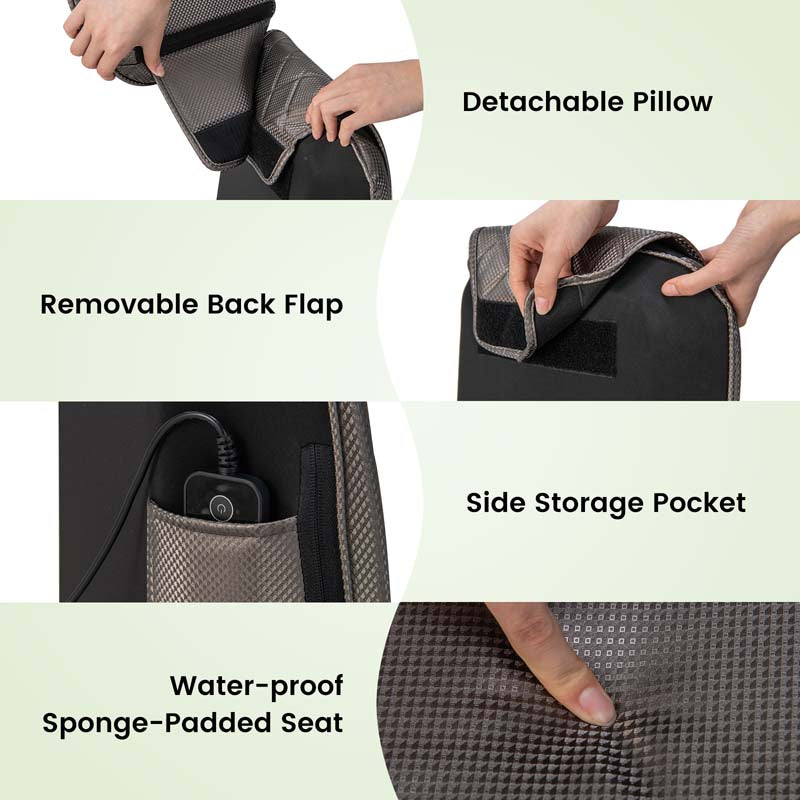Eletriclife Massage Chair Pad with Heat and Vibration