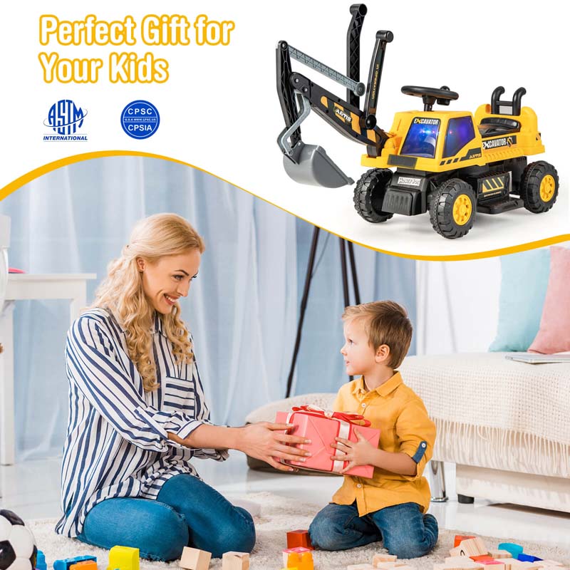 Eletriclife Kids ASTM Certificated Powered Ride On Bulldozer