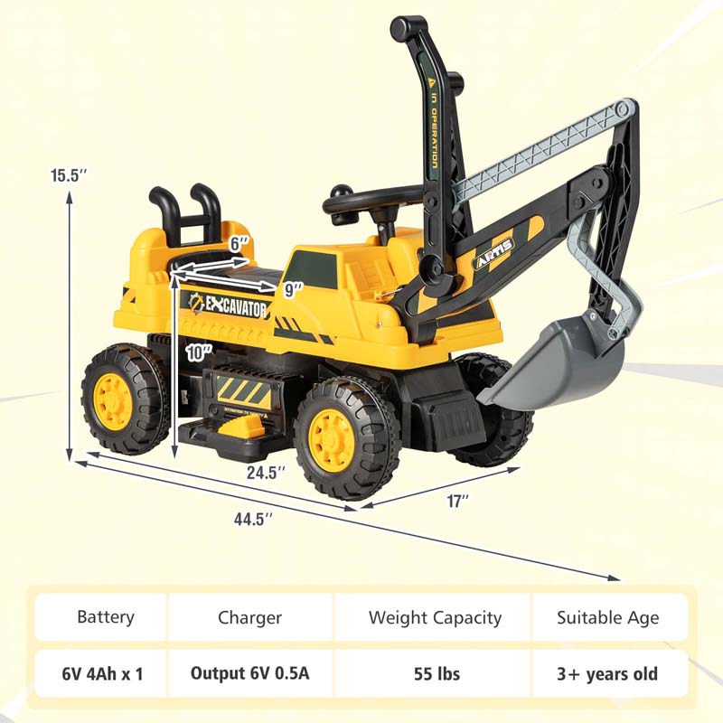 Eletriclife Kids ASTM Certificated Powered Ride On Bulldozer