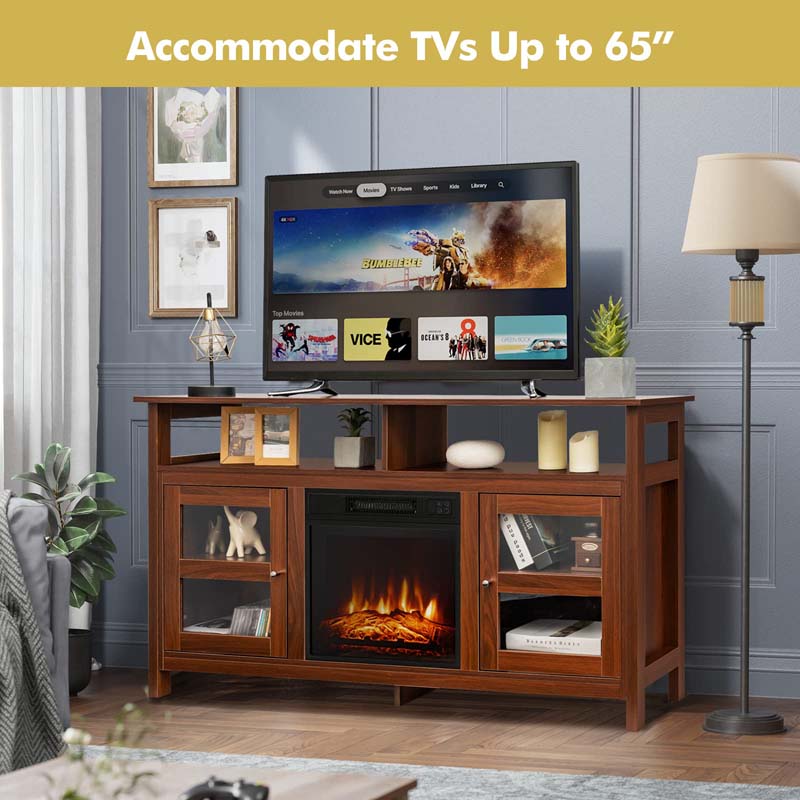 Eletriclife Fireplace TV Stand with 18 Inches 1400W 5000 BTU Electric Fireplace