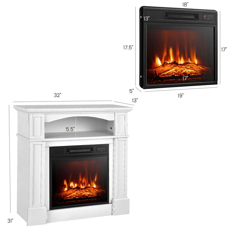 32 inch Electric Fireplace Mantel