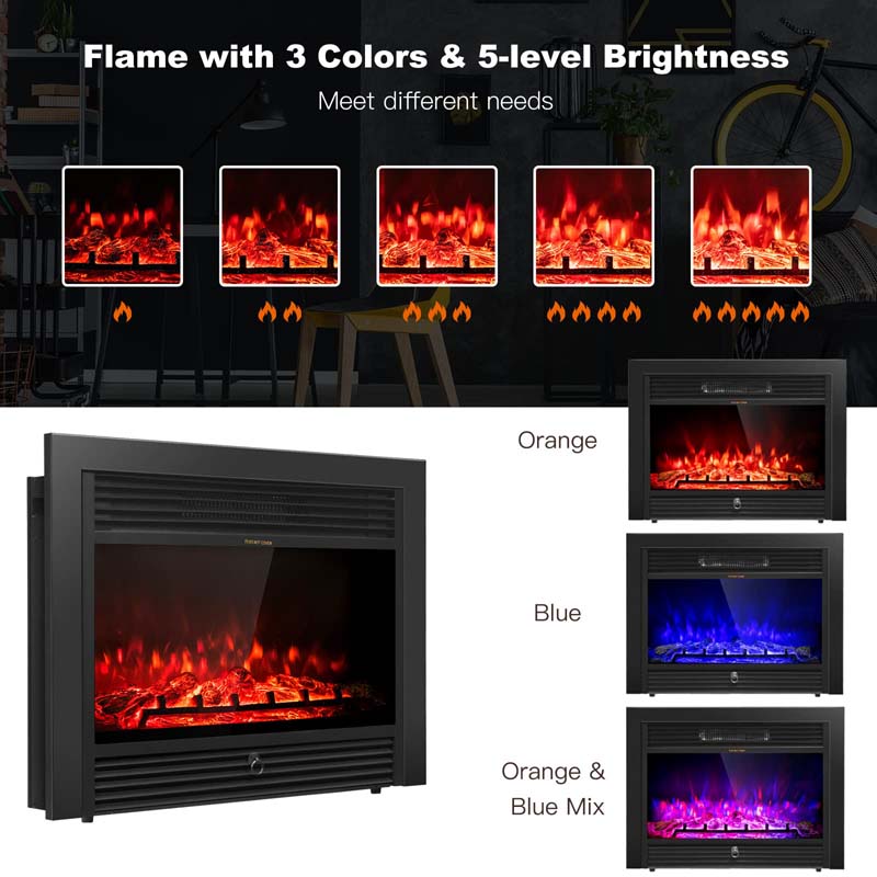 Eletriclife 70" Mantel Fireplace Cabinet with 28.5" Electric Fireplace Insert