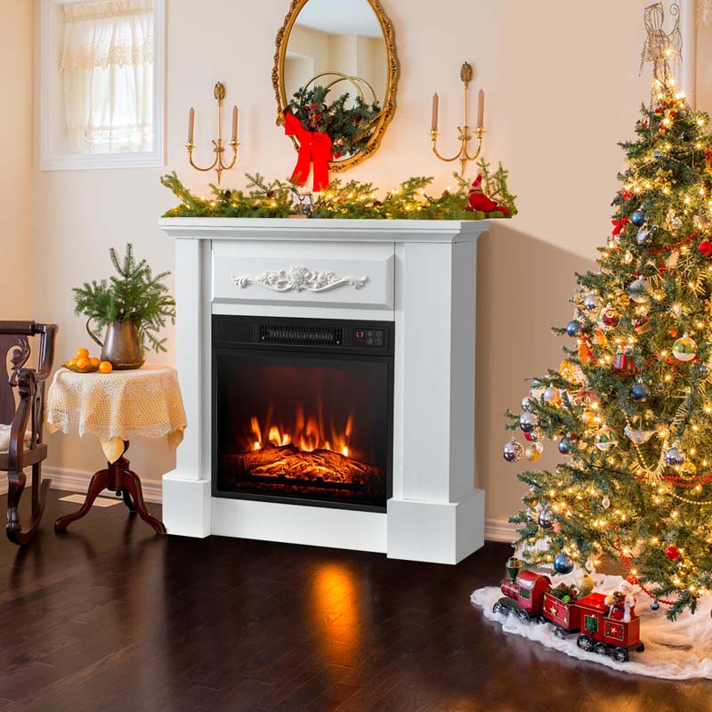 Eletriclife 32 Inch Solid Electric Fireplace with Mantel