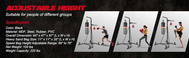 Eletriclife Heavy Duty Boxing Punching Stand With Heavy Bag