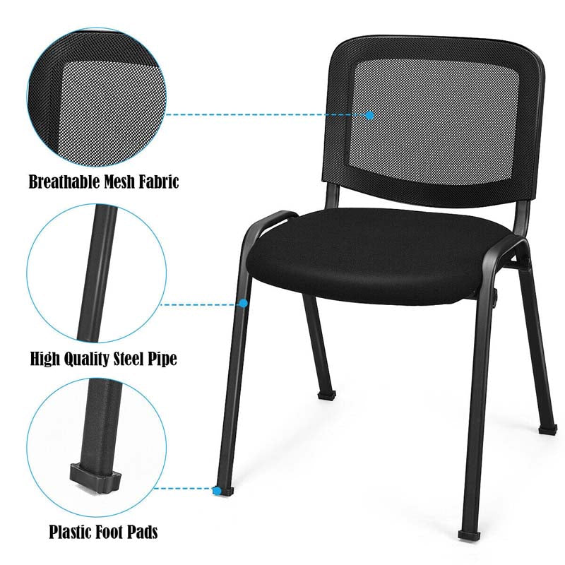Eletriclife Set of 5 Stackable Conference Chairs with Mesh Back