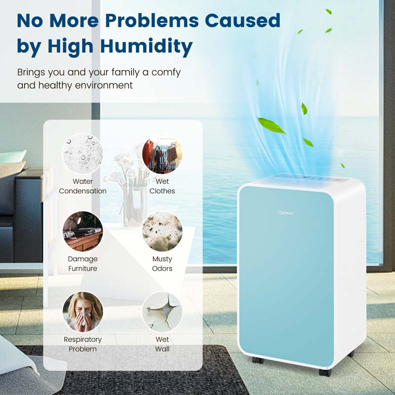 Eletriclife 32 Pints/Day Portable Quiet Dehumidifier for Rooms up to 2500 Sq. Ft