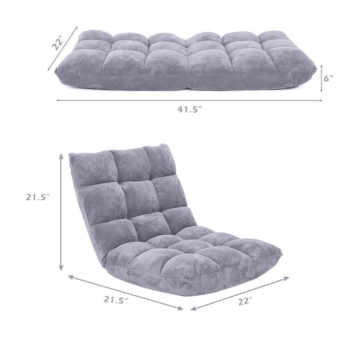 Eletriclife 14-Position Adjustable Memory Foam Folding Floor Chair