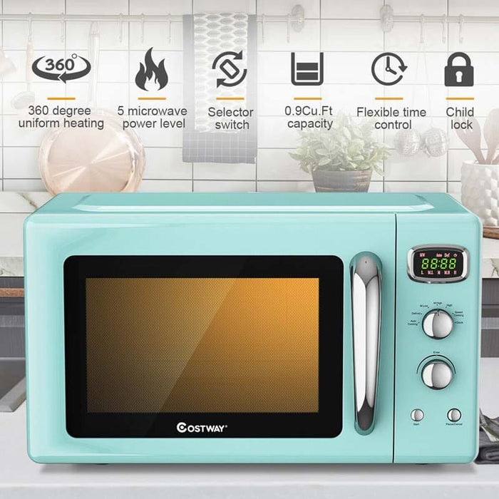 0.9 Cu.ft Retro Microwave Oven