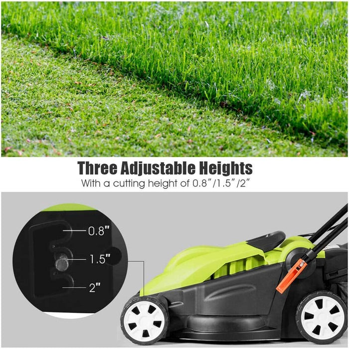 Eletriclife 12.5-Inch Corded Electric Lawn Mower with Folding Handle