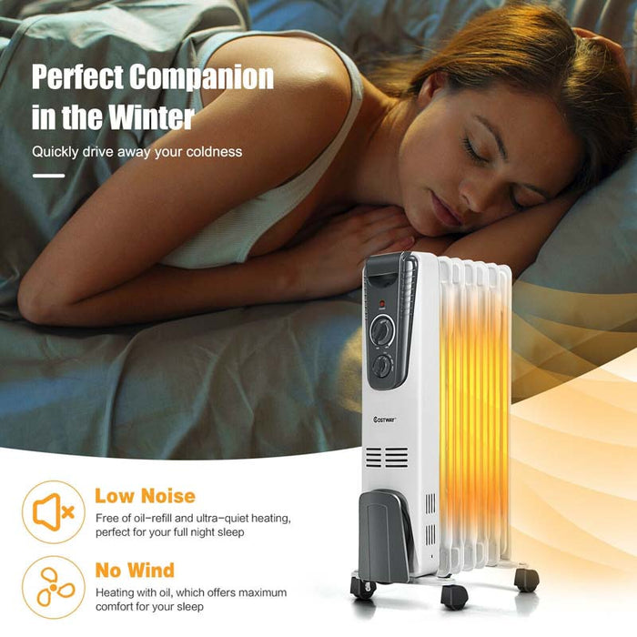 1500W Oil Filled Radiator Space Heater