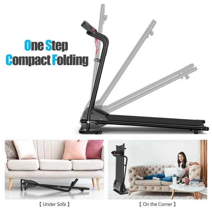 1 HP Electric Foldable Treadmill with Clear Operation Panel