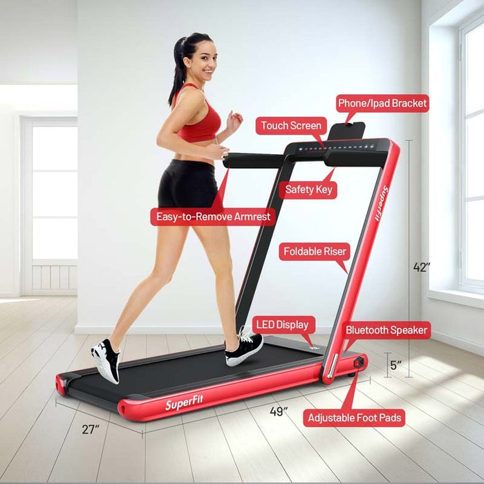 Eletriclife 2-in-1 Electric Folding Treadmill with Dual Display and Smart App Control