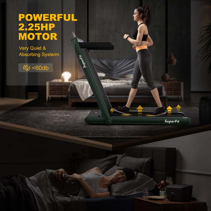 Eletriclife 2-in-1 Electric Folding Treadmill with Dual Display and Smart App Control