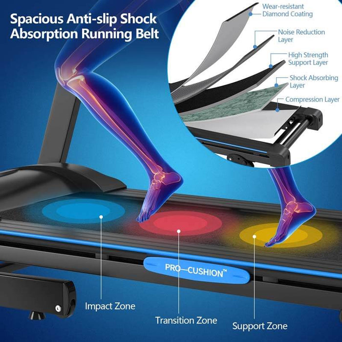 2.25HP Folding Electric Treadmill with LCD Display