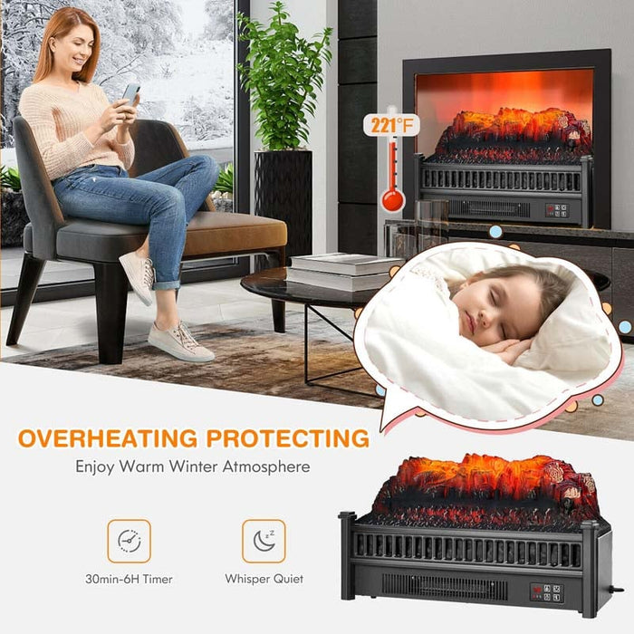 Eletriclife 23 Inches Electric Fireplace Log Heater