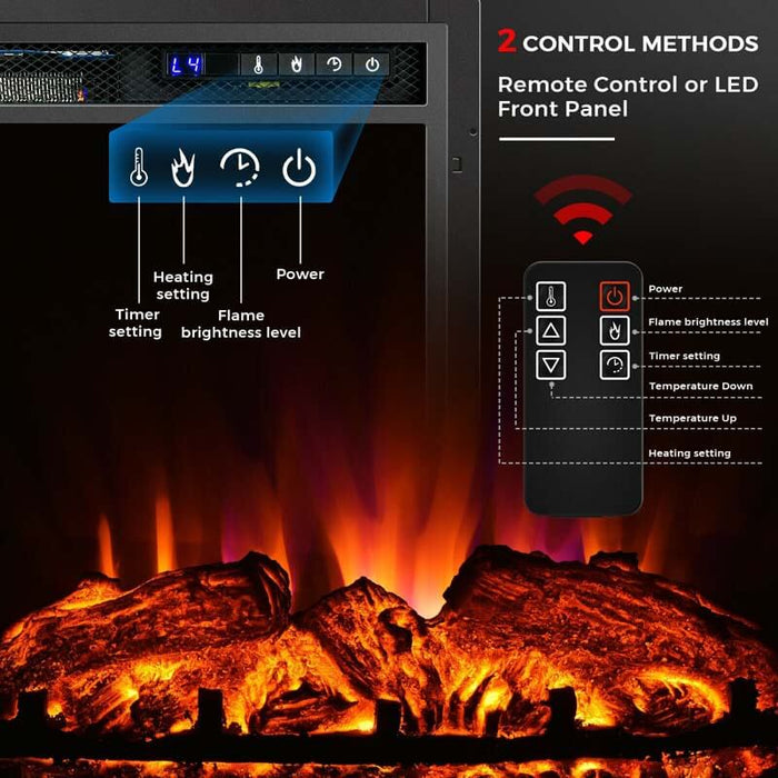 26 Inches Recessed Electric Fireplace