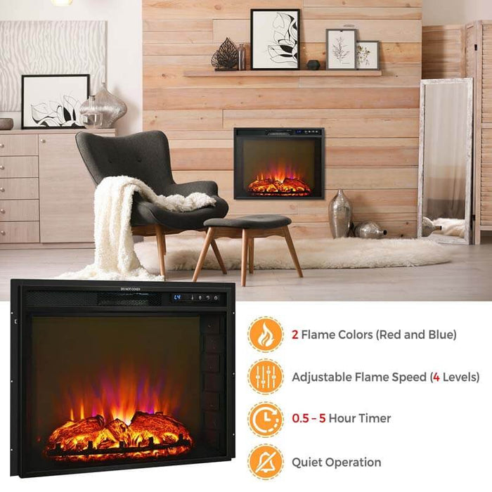 26 Inches Recessed Electric Fireplace