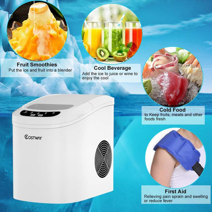 Eletriclife 26LBS per 24H Mini Portable Ice Maker Machine with Ice Scoop